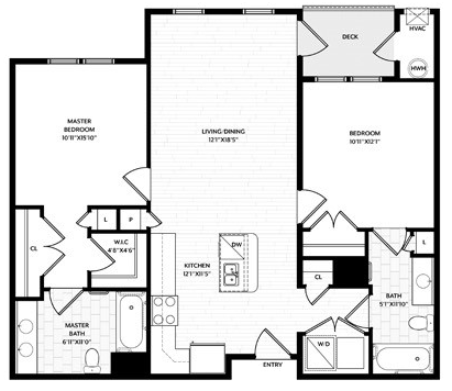 Floorplan of living space.